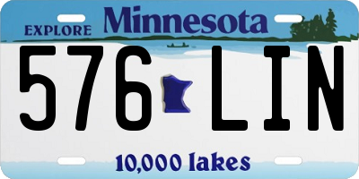 MN license plate 576LIN