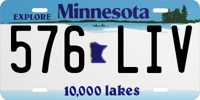 MN license plate 576LIV