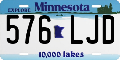 MN license plate 576LJD
