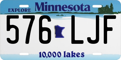 MN license plate 576LJF
