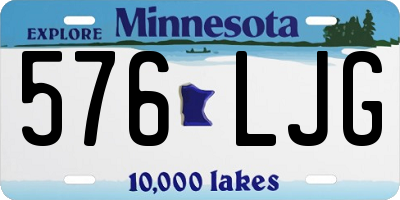 MN license plate 576LJG