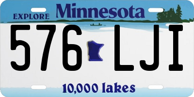 MN license plate 576LJI
