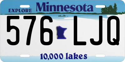 MN license plate 576LJQ