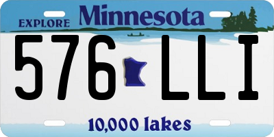 MN license plate 576LLI