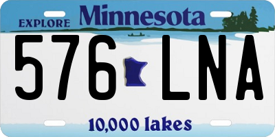 MN license plate 576LNA