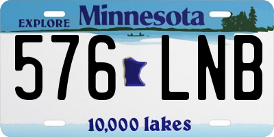 MN license plate 576LNB