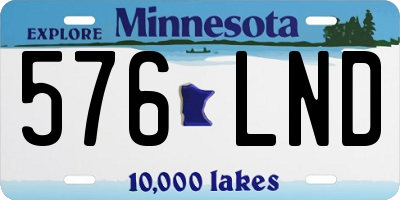MN license plate 576LND