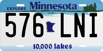 MN license plate 576LNI