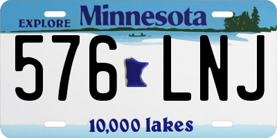 MN license plate 576LNJ