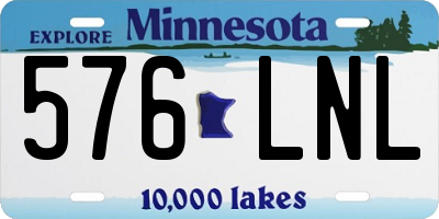 MN license plate 576LNL