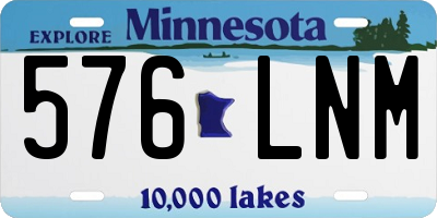 MN license plate 576LNM