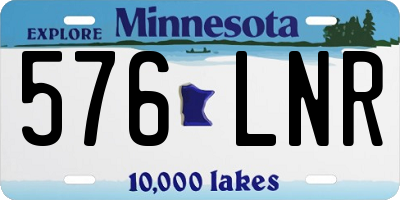 MN license plate 576LNR