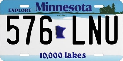 MN license plate 576LNU