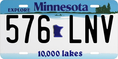 MN license plate 576LNV