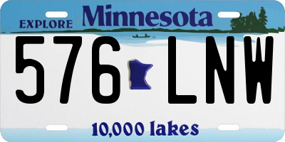MN license plate 576LNW