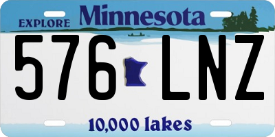MN license plate 576LNZ