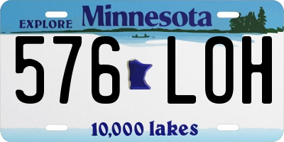MN license plate 576LOH