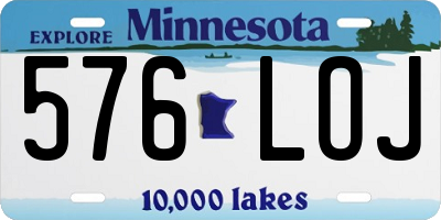 MN license plate 576LOJ