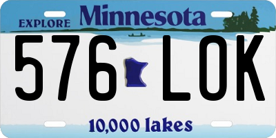 MN license plate 576LOK