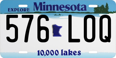 MN license plate 576LOQ
