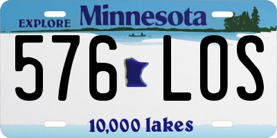 MN license plate 576LOS