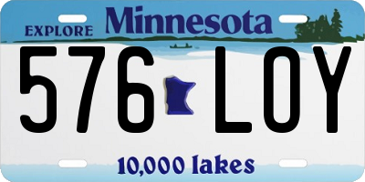 MN license plate 576LOY
