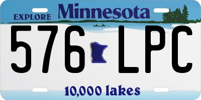 MN license plate 576LPC