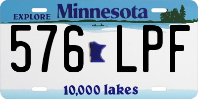 MN license plate 576LPF