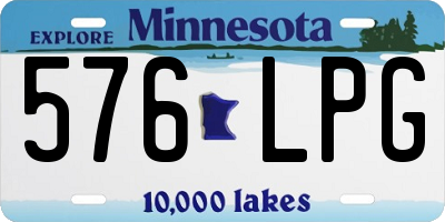 MN license plate 576LPG