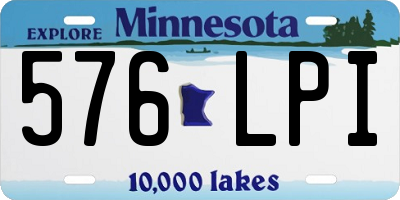 MN license plate 576LPI