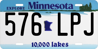 MN license plate 576LPJ