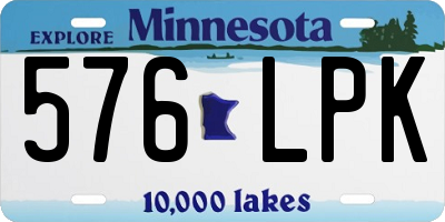 MN license plate 576LPK