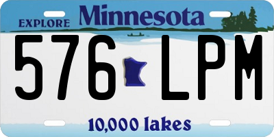 MN license plate 576LPM