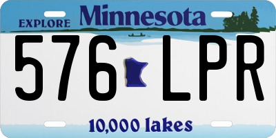 MN license plate 576LPR