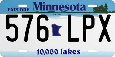 MN license plate 576LPX