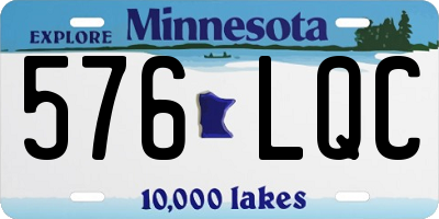 MN license plate 576LQC