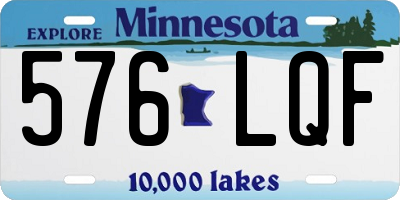 MN license plate 576LQF