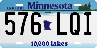 MN license plate 576LQI