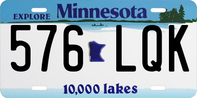 MN license plate 576LQK