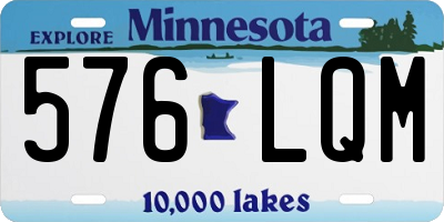 MN license plate 576LQM