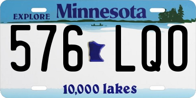 MN license plate 576LQO