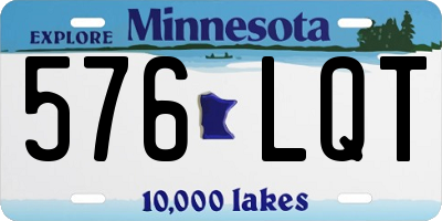 MN license plate 576LQT