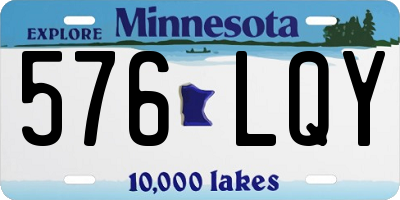 MN license plate 576LQY