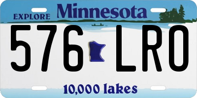MN license plate 576LRO