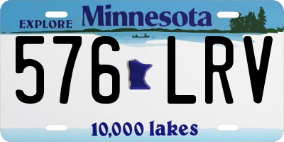 MN license plate 576LRV