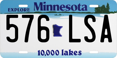 MN license plate 576LSA