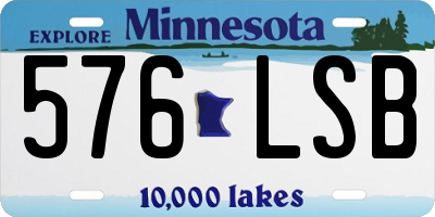 MN license plate 576LSB