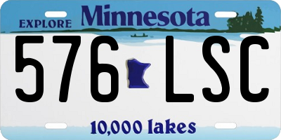 MN license plate 576LSC