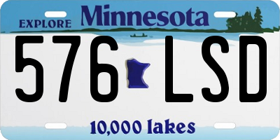 MN license plate 576LSD