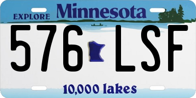 MN license plate 576LSF